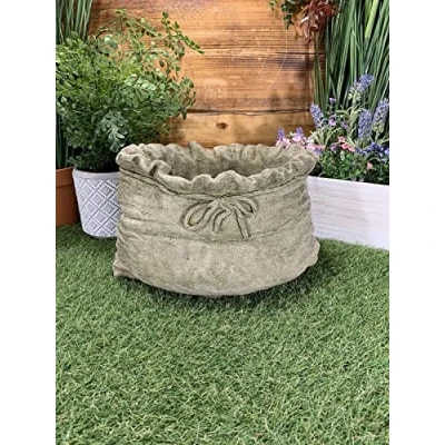 Image of STONE GARDEN SACK PLANTER POT PLANT FLOWER ORNAMENT