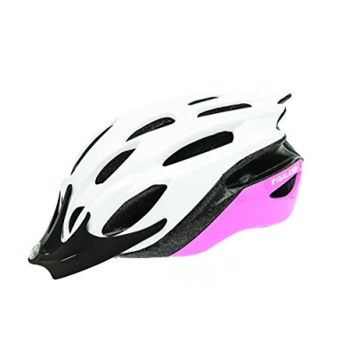 Image of Raleigh CSH1132L Mission Evo Lightweight Adjustable Unisex Cycling Helmet Size 58 61cm in White and Pink