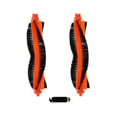Image of INF Pack of 2 replacement roller brushes for Xiaomi Robot Vacuum Mop 2S/Mop P/Mop Pro/XMSTJQR2S/STYTJ02YM, x main brush, 1 cleaning tool