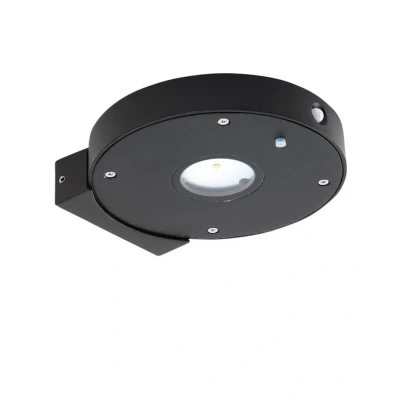 Image of Lucande LED wall light Tavon, round, black, sensor