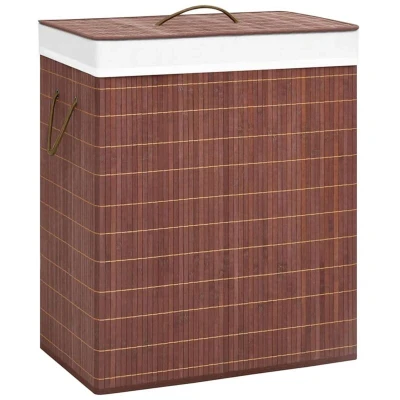 Image of vidaXL Bamboo Laundry Basket Brown 100 L