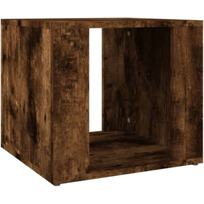 Image of vidaXL Bedside Table Smoked Oak 41x40x36 cm Engineered Wood