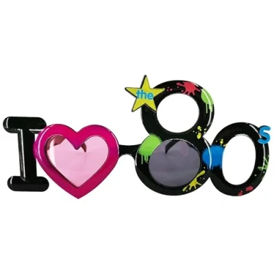 Image of Pohotobooth Props Ltd I Love The 80s Fun Novelty Party Sunglasses