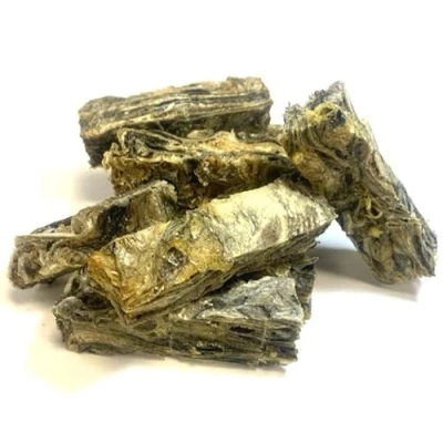 Image of Cod Fish Fingers 2kg PREMIUM 100% Natural Dried Skin Dog Treats Chews U.K. Sourced Air