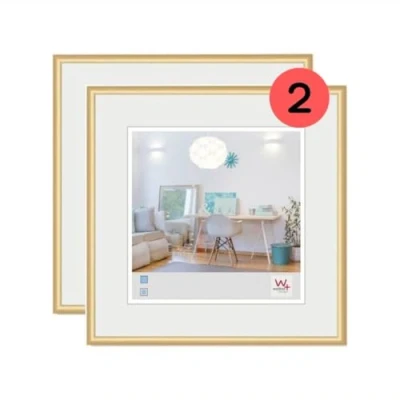 Image of walther design New Lifestyle Picture Frames, Pack of 2, Gold, 20 x cm