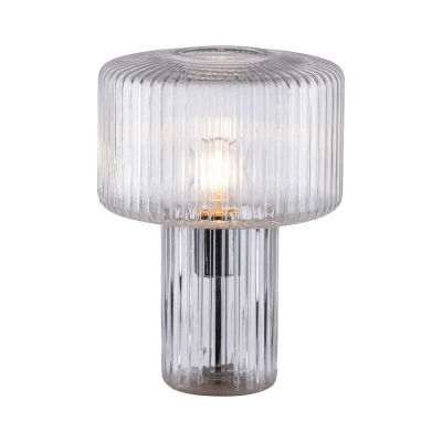 Image of Paul Neuhaus Fungus table lamp, transparent, glass, 34 cm