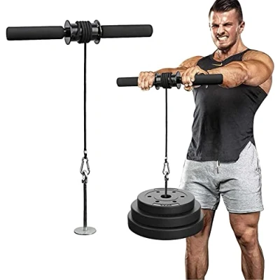 Image of Yosoo Forearm Wrist Roller High Qualtiy Curler Curl Grip Gym Exerciser Trainer Strengthener