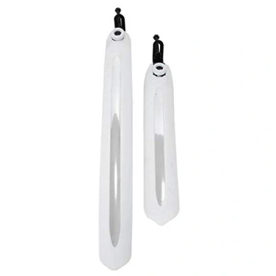 Image of Vbest life 1 Pair Front Rear Bicycle Fender Colored Mudguard Mountain Road Bike Mud Guard Set (white)