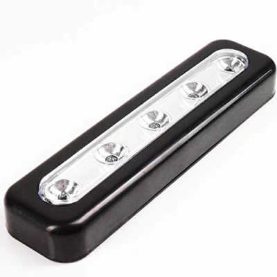 Image of 4X Self Adhesive Push Lights with 5 Bright LEDs, Garage/Cupboard Strip Spotlights