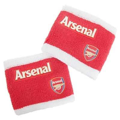 Image of Arsenal FC Kid&#039;s Towelling Wristbands, Red, One Size