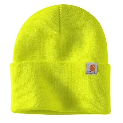 Image of Carhartt Men&#039;s Knit Cuffed Beanie 104597, Brite Lime, One size