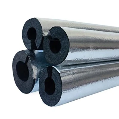 Image of DXHYYM Self Sealing Foil Tube Pipe Insulation, ID 22mm 27mm 34mm 43mm 48mm 60mm 76mm 89mm 110mm, Foam Insulation Lagging Wrap Roll,Plumbers DIY Professional
