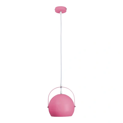 Image of Näve Colorado pendant light, round lampshade, magenta