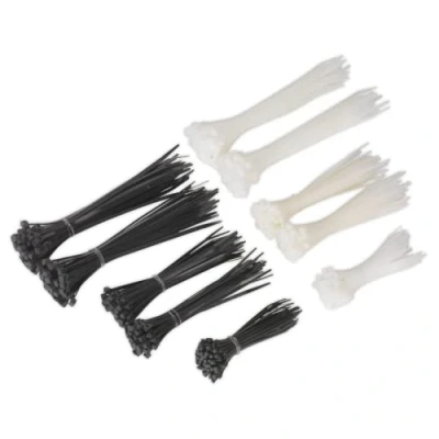 Image of Sealey Cable Tie Assortment Black/White Pack of 600