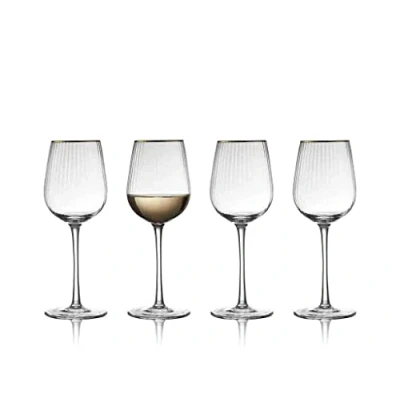 Image of Lynby Glass 27578 Palermo Gold White Wine Glass, 10.1 fl oz (300 ml), 4P