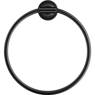 Image of Duravit 9947 Starck T Towel Ring, matt Black, one Size