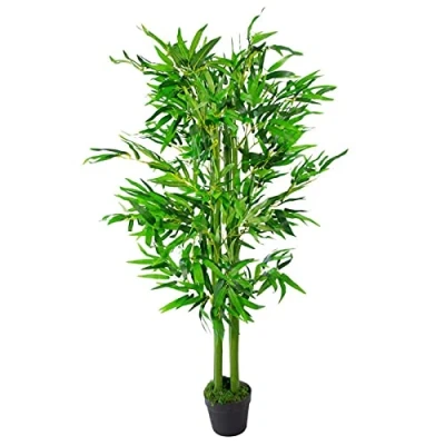 Image of Leaf Design UK Realistic Artificial BAMBOO Plants / Trees Green, 120cm, AZ