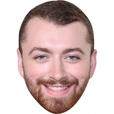 Image of FoxyPrinting Sam Smith Music Stars Celebrity Cardboard Party Face Mask Fancy Dress