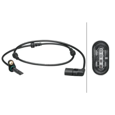 Image of 2059058103, A2059058103 ABS sensor HELLA 6PU 012 679 431 Front Axle Active 4 pin connector MERCEDES BENZ: C Class Coupe, T modell