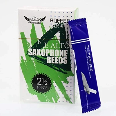 Image of Box of 10 Alto Saxophone Reeds, Strength 2.5, Individually Packed