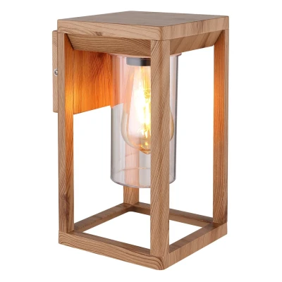 Image of Globo Candela outdoor wall lamp in a wood look