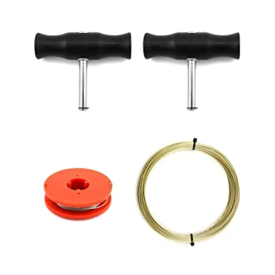 Image of QWORK® Car windshield removal tool,universal tool kit with 2 rolls of window glass cutting line handle