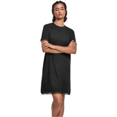 Image of Urban Classics BOXY LACE Jersey dress, Women&#039;s, Size: XL, Black