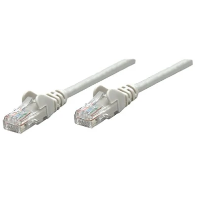 Image of Intellinet Network Patch Cable, Cat6A, 50m, Grey, Copper, S/FTP, LSOH / LSZH, PVC, RJ45, Gold Plated Contacts, Snagless, Booted, Polybag