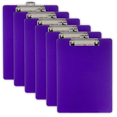 Image of Officemate Recycled Plastic Clipboard, Letter Size, Purple, Pack of 6 (83085)