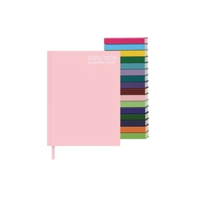 Image of Top Sale Textured 2024 25 A5 Day To Page Academic/Mid year Diary with Hardback Purple