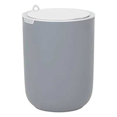 Image of Addis Bathroom Office Bedroom Smart Sensor Waterproof Plastic Waste Bin, 8 Litre, Grey