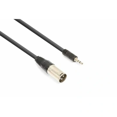 Image of VONYX 177.746 0.5m XLR Male to 3.5mm Stereo Jack Signal Cable Audio Transfer Lead for Microphones, Mixers &amp; Speakers Durable, Flexible Perfect Studio Live Sound