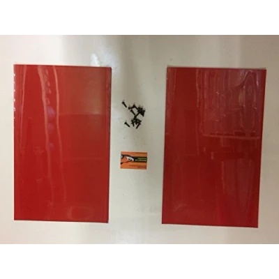 Image of Motorsportandaccessories RALLY MUDFLAPS RED 500mm x 300mm 3MM PVC PAIR MSA