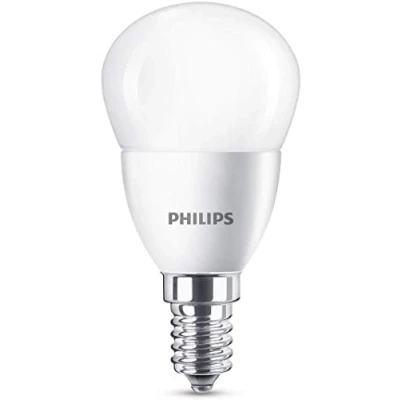 Image of Philips LED E14 Small Edison Screw Mini Globe Light Bulb, 5.W (40 W) Warm White