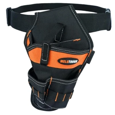 Image of Melo Tough Tradesman Pro Drill Pouch Made of 1680D Ballistic Weave, Holster with Magnetic Buckle Inside (Right Hand)