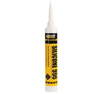 Image of Everbuild Tecnic 996 Silicone Low Modulus Oxime Sealant, Black, 380 ml