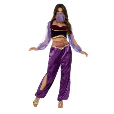 Image of Smiffys Arabian Princess Costume, Purple, XS UK Size 04 06