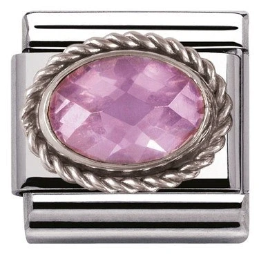 Image of Nomination Pink Cubic Zirconia Charm