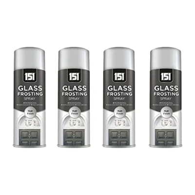 Image of PNJB, Window Glass Frosting Privacy Spray Paint Decorative Bath Window, Frosted Spray, Door Security, &amp; Decor, (400ml), (4 Pcs)