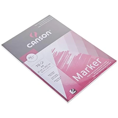 Image of Canson Marker A4 pad Including 70 Sheets of 70gsm Layout bleedproof Paper: high White and Ultra Smooth