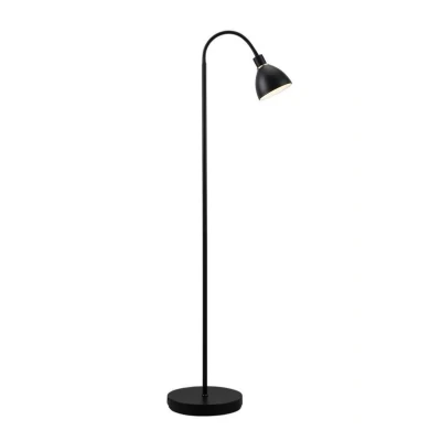 Image of Nordlux Ray Floor Lamp in Black Modern Homeware Lighting Home Interior Decorative Simple Décor for Living Room Kitchen Bedroom LED, 40W, Metal Standing Light 25 x 150cm, 4.96kg