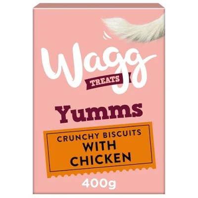 Image of Wagg Yumms Chicken Dog Treats 400g (Pack of 5) Oven Baked