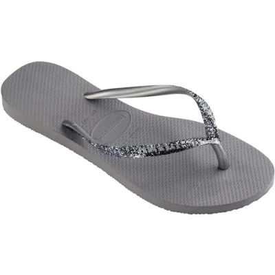 Image of Havaianas SLIM GLITTER II women&#039;s Flip flops / Sandals (Shoes) in Grey