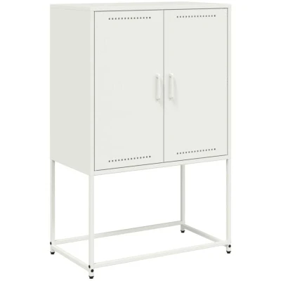 Image of vidaXL Highboard White 68.5x38.5x107 cm Steel