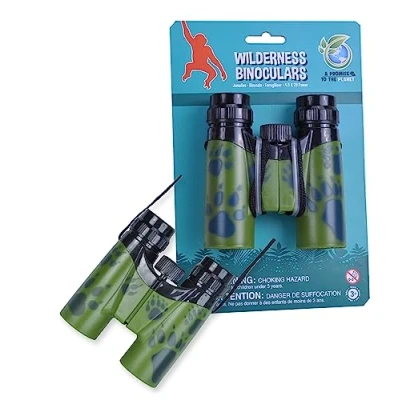Image of Wild Republic Binoculars with Bear Claw Wilderness Design, Gift for Kids, Great Nature Watching