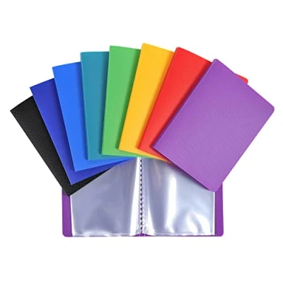 Image of Exacompta Ref 88209E Photo Display Book 110 x 150mm in Size, 20 Pockets, 40 Viewing Pages, Grained Anti Glare Pockets Assorted Colours (Pack of 20)