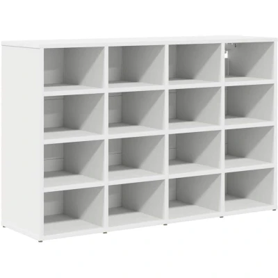 Image of Shoe Cabinet with Shelf White 52.5 x 30 50 cm Engineered wood Vidaxl