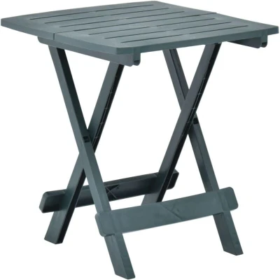Image of vidaXL Folding Garden Table Green 45x43x50 cm Plastic