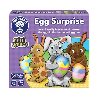 Image of Orchard Toys Egg Surprise Game, Small and Compact Travel Number Counting Game for Kids Age 3 6