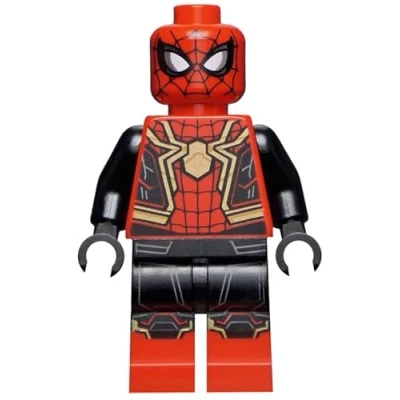 Image of LEGO Superheroes: Spider man Minifig With Integrated Suit And Red Cape